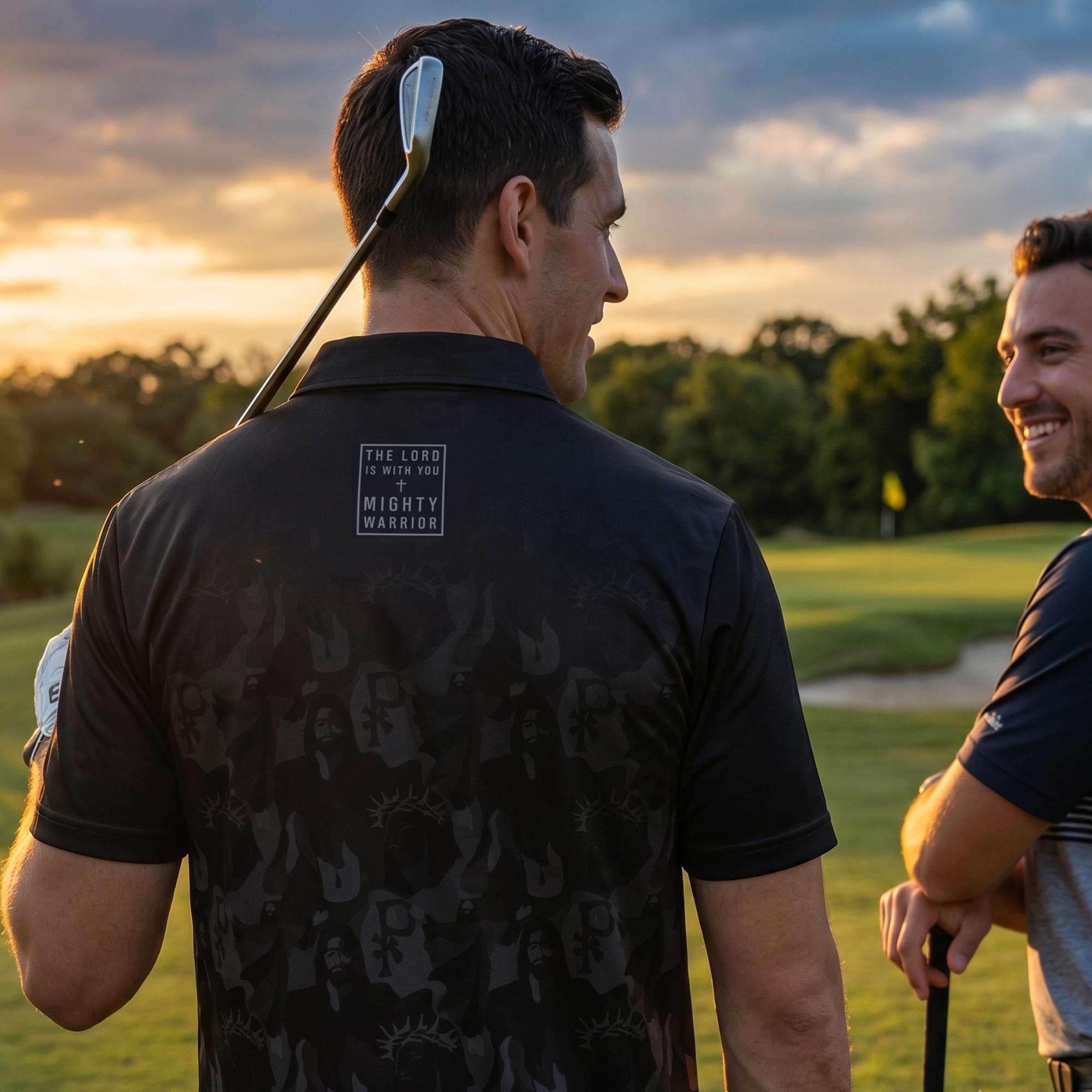 Golgotha Polo | Judges 6:12 Christian Athletic Wear – Jesus Camo™ Subliminator