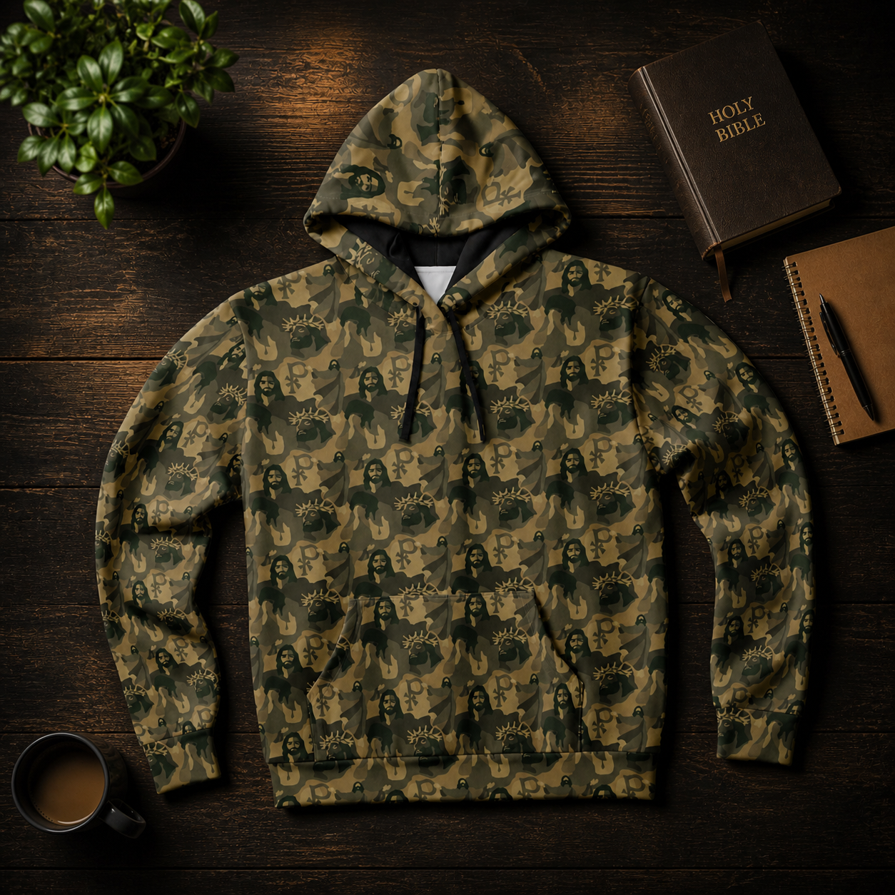 The Original Jesus Camo Hoodie for Adults Subliminator
